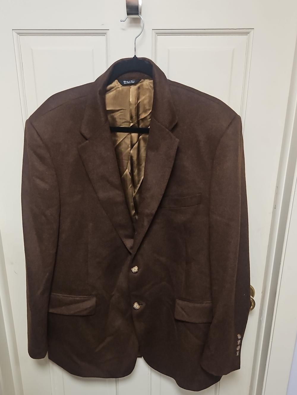 Bachrach  Vintage 1980 Authentic camel hair Coat with Gold Lining Exquisite